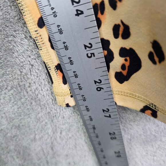 Womens Fabletics Power Hold Brown Animal Print Leggings Ankle Polyester Size L - Picture 8 of 10